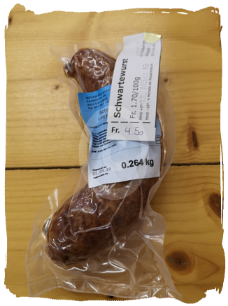 Schwartenwurst vom Änggistsäuli